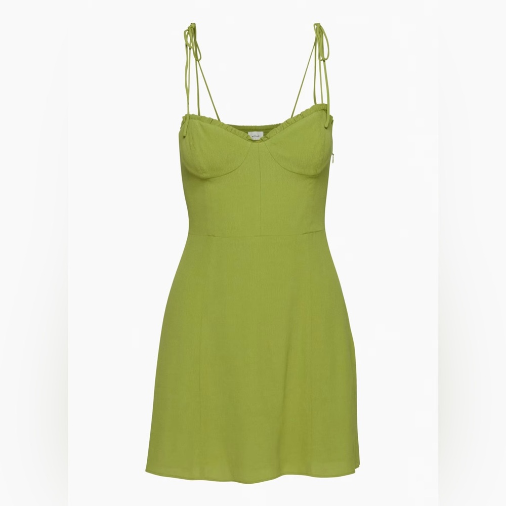 Aritzia Wilfred Fable Mini Dress in Succulent Green
